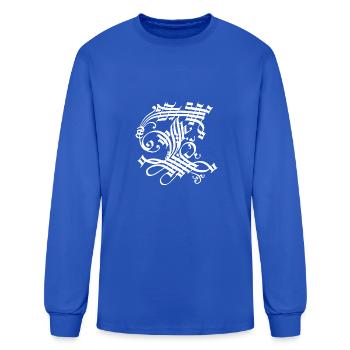 Medieval Core Medieval Initials Castle Core - Men's Long Sleeve T-Shirt - royal blue - Front