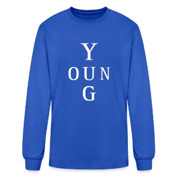 Young - Men's Long Sleeve T-Shirt - royal blue - Front