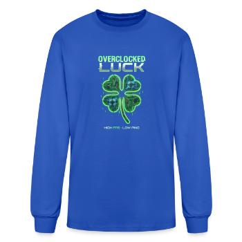 Overclocked Luck PC Gaming - High FPS Low Ping St  - Men's Long Sleeve T-Shirt - royal blue - Front