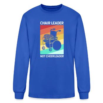 Wheelchair Bound Amputee Wheels - Men's Long Sleeve T-Shirt - royal blue - Front
