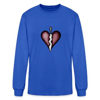Broken Hearted - Men's Long Sleeve T-Shirt - royal blue - Front