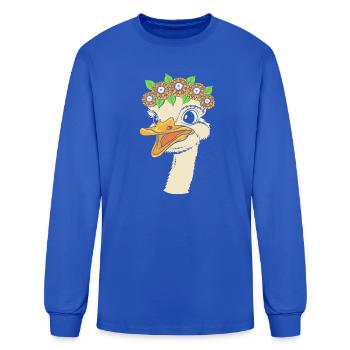 Ornithology Bird Ostrich - Men's Long Sleeve T-Shirt - royal blue - Front