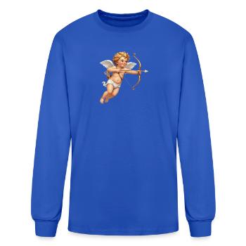 Cupid Archer Cherub - Men's Long Sleeve T-Shirt - royal blue - Front