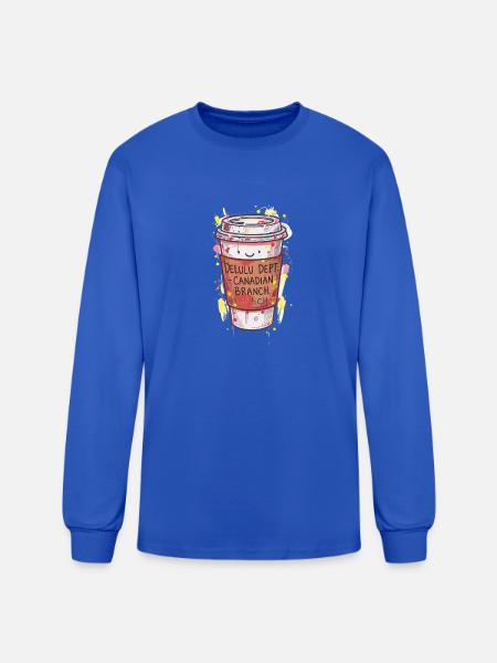Delulu Dept Canadian Branch Cup - Men's Long Sleeve T-Shirt - royal blue