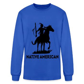 native american - Men's Long Sleeve T-Shirt - royal blue - Front