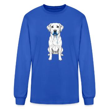 Blue Drip Pup - Men's Long Sleeve T-Shirt - royal blue - Front