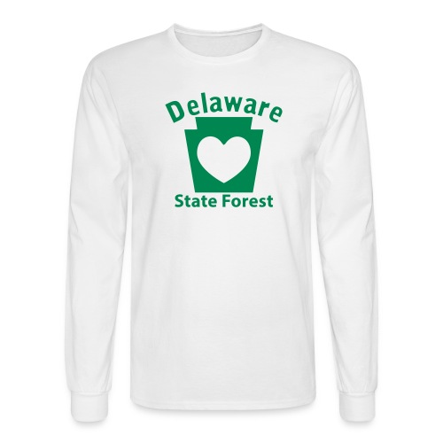 Delaware State Forest Keystone Heart - Men's Long Sleeve T-Shirt
