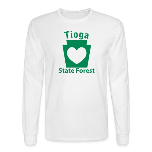 Tioga State Forest Keystone Heart - Men's Long Sleeve T-Shirt