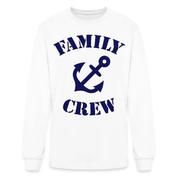 Family Crew (Anchor / Crew Complement / Navy) - Men's Long Sleeve T-Shirt - white - Front