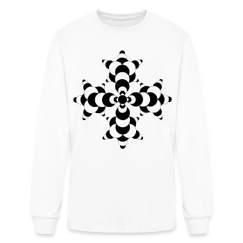 Fractal Molecule Crop Circle - Men's Long Sleeve T-Shirt - white - Front