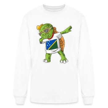 Solomon Islands Dabbing Turtle - Men's Long Sleeve T-Shirt - white - Front