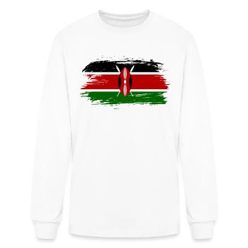Kenya Flag / Gift Kenya Africa Nairobi Mombasa - Men's Long Sleeve T-Shirt - white - Front