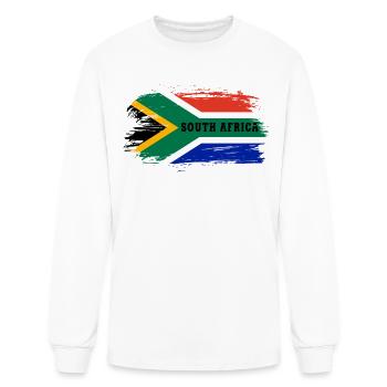 South Africa Flag / Cape Town Johannesburg - Men's Long Sleeve T-Shirt - white - Front
