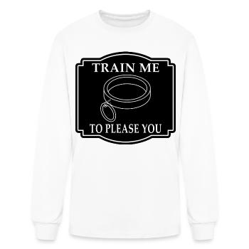 BDSM Collar Bondage Sub - Men's Long Sleeve T-Shirt - white - Front