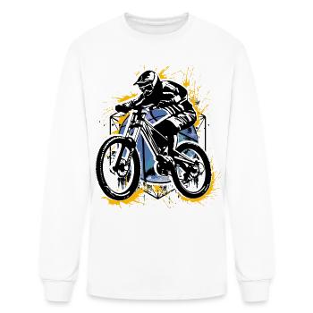 Mtb - Mountain Biker - Mountain Biking - Men's Long Sleeve T-Shirt - white - Front