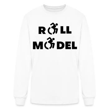 Every wheelchair user is a role model * - Men's Long Sleeve T-Shirt - white - Front