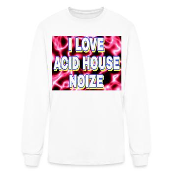 I LOVE ACID HOUSE NOIZE WHITE FONTS - Men's Long Sleeve T-Shirt - white - Front