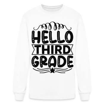 Hello third grade - Men's Long Sleeve T-Shirt - white - Front