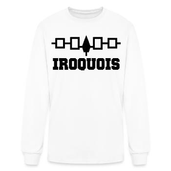 The Iroquois Hiawatha Belt - Men's Long Sleeve T-Shirt - white - Front