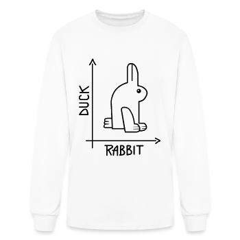 Duck or rabbit Optical Illusion - Men's Long Sleeve T-Shirt - white - Front
