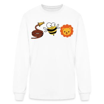 Hose Bee Lion Funny Who's Be Lying - Men's Long Sleeve T-Shirt - white - Front