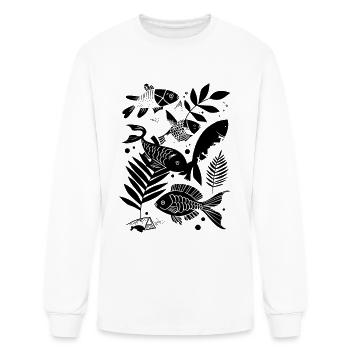 Fishing Comic - Men's Long Sleeve T-Shirt - white - Front