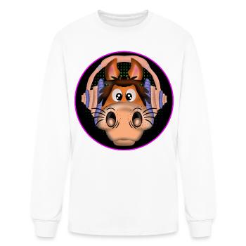 MUSIC HORSE EQUESTRIAN - Men's Long Sleeve T-Shirt - white - Front