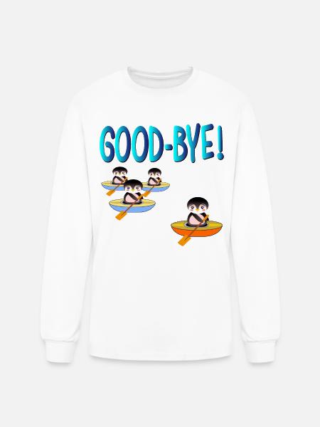 GOOD BYE FAREWELL - Men's Long Sleeve T-Shirt - white
