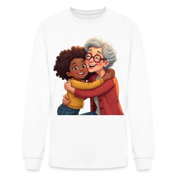 Grandma and Grandchild Hug - Men's Long Sleeve T-Shirt - white - Front