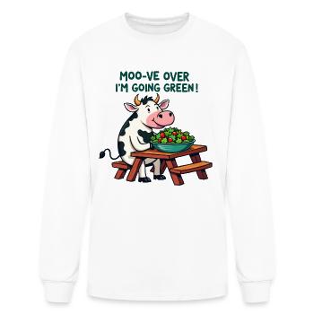 Moo-ve Over, I’m Going Green! - Men's Long Sleeve T-Shirt - white - Front