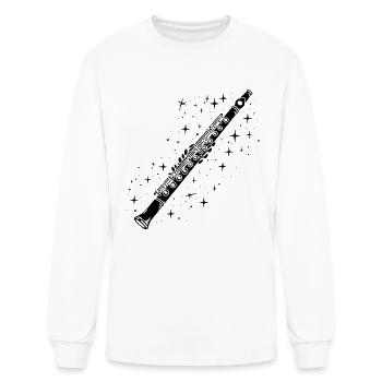 Flute Drawing - Men's Long Sleeve T-Shirt - white - Front