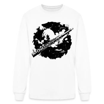 Flute Sketch - Men's Long Sleeve T-Shirt - white - Front