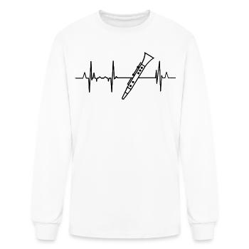 My Heart Beats For Clarinets - Men's Long Sleeve T-Shirt - white - Front