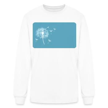 Dandelion turquoise | personalizable - Men's Long Sleeve T-Shirt - white - Front