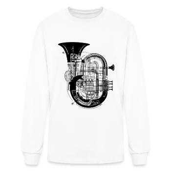 Tuba - Men's Long Sleeve T-Shirt - white - Front