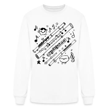 Flute Comic - Men's Long Sleeve T-Shirt - white - Front
