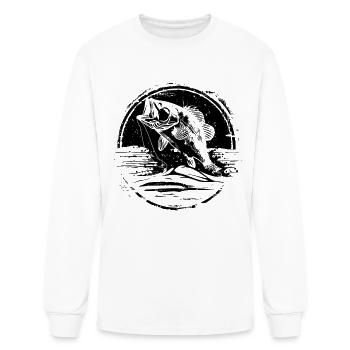 Fishing Sketch - Men's Long Sleeve T-Shirt - white - Front
