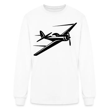 Propeller Aircraft Drawing - Men's Long Sleeve T-Shirt - white - Front