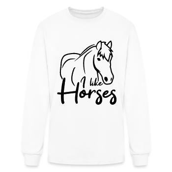 Horseback Rider Love - Men's Long Sleeve T-Shirt - white - Front