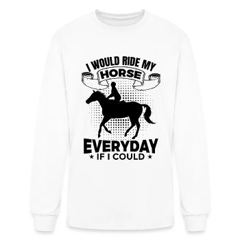 Horse Rider Motivation - Men's Long Sleeve T-Shirt - white - Front