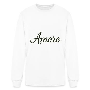 Amore Script in Emerald - Men's Long Sleeve T-Shirt - white - Front