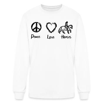 Horse Love - Men's Long Sleeve T-Shirt - white - Front