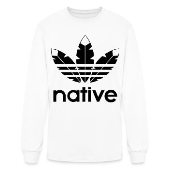 Native American Natives Feathers - Men's Long Sleeve T-Shirt - white - Front