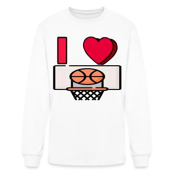 I LOVE BASKETBALL #2 - Men's Long Sleeve T-Shirt - white - Front