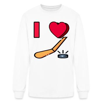 I LOVE HOCKEY #1 - Men's Long Sleeve T-Shirt - white - Front
