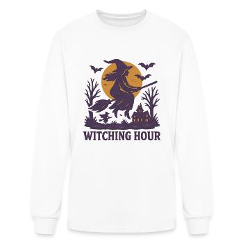 Witching Hour Silhouette Scene - Men's Long Sleeve T-Shirt - white - Front