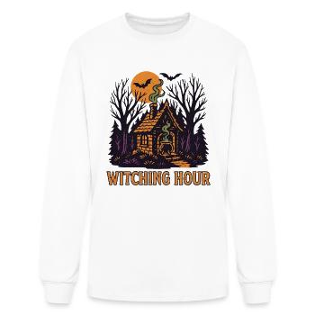 Witching Hour Haunted Forest Design - Men's Long Sleeve T-Shirt - white - Front