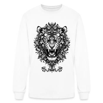 Tiger tribal tattoo - Men's Long Sleeve T-Shirt - white - Front