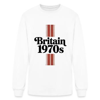 Britain 1970s Vintage Retro Design - Men's Long Sleeve T-Shirt - white - Front