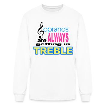 SOPRANOS (black clef) - Men's Long Sleeve T-Shirt - white - Front